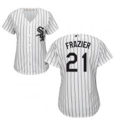 Women's Majestic Chicago White Sox #10 Yoan Moncada Replica Green Salute to Service MLB Jersey