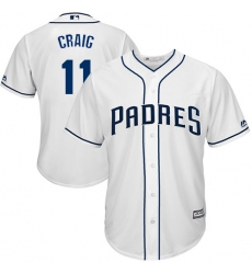 Youth Majestic San Diego Padres #11 Allen Craig Replica White Home Cool Base MLB Jersey