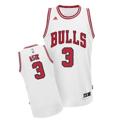 Women's Adidas Chicago Bulls #3 Omer Asik Swingman White Home NBA Jersey