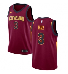 Men's Nike Cleveland Cavaliers #3 George Hill Swingman Maroon NBA Jersey - Icon Edition