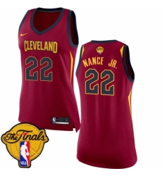 Women's Nike Cleveland Cavaliers #22 Larry Nance Jr. Swingman Maroon 2018 NBA Finals Bound NBA Jersey - Icon Edition