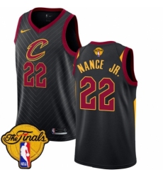 Youth Nike Cleveland Cavaliers #22 Larry Nance Jr. Authentic Black 2018 NBA Finals Bound NBA Jersey Statement Edition