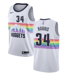 Youth Nike Denver Nuggets #34 Devin Harris Swingman White NBA Jersey - City Edition