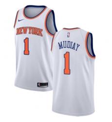 Youth Nike New York Knicks #1 Emmanuel Mudiay Authentic White NBA Jersey - Association Edition