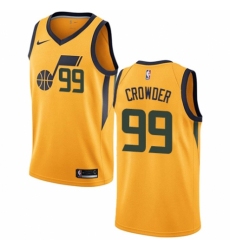 Men's Nike Utah Jazz #99 Jae Crowder Authentic Gold NBA Jersey Statement Edition