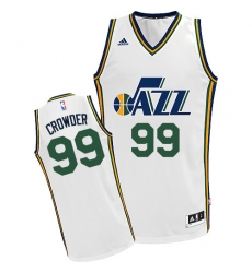 Women's Adidas Utah Jazz #99 Jae Crowder Swingman White Home NBA Jersey