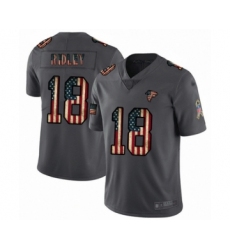 Men's Atlanta Falcons #18 Calvin Ridley Limited Black Statue of Liberty Football Jersey