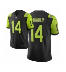 Men New York Jets #14 Sam Darnold Black Green City Edition Vapor Limited Jersey
