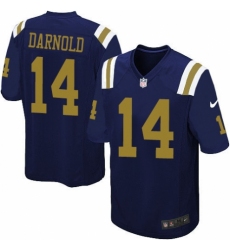 Men's Nike New York Jets #14 Sam Darnold Game Navy Blue Alternate NFL Jersey