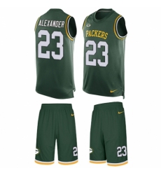 Men's Nike Green Bay Packers #23 Jaire Alexander Limited Green Tank Top Suit NFL Jersey