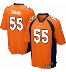 Men's Nike Denver Broncos #55 Bradley Chubb Game Orange Team Color NFL Jersey