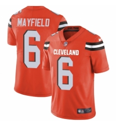 Youth Nike Cleveland Browns #6 Baker Mayfield Orange Alternate Vapor Untouchable Elite Player NFL Jersey