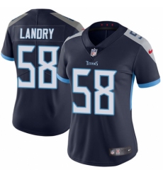 Women's Nike Tennessee Titans #58 Harold Landry Navy Blue Team Color Vapor Untouchable Elite Player NFL Jersey