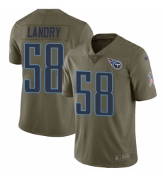 Youth Nike Tennessee Titans #58 Harold Landry Limited Olive 2017 Salute to Service NFL Jersey