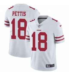 Youth Nike San Francisco 49ers #18 Dante Pettis White Vapor Untouchable Elite Player NFL Jersey