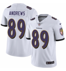Youth Nike Baltimore Ravens #89 Mark Andrews White Vapor Untouchable Elite Player NFL Jersey