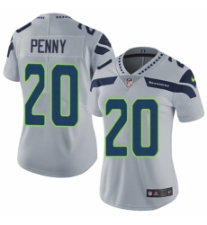 Women's Nike Seattle Seahawks #20 Rashaad Penny Grey Alternate Vapor Untouchable Elite Player NFL Jersey