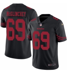 Men's Nike San Francisco 49ers #69 Mike McGlinchey Elite Black Rush Vapor Untouchable NFL Jersey
