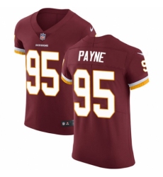 Men's Nike Washington Redskins #95 Da'Ron Payne Burgundy Red Team Color Vapor Untouchable Elite Player NFL Jersey