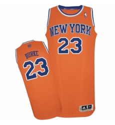 Youth Adidas New York Knicks #23 Trey Burke Authentic Orange Alternate NBA Jersey