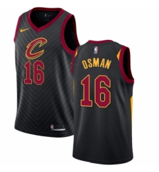 Women's Nike Cleveland Cavaliers #16 Cedi Osman Swingman Black NBA Jersey Statement Edition