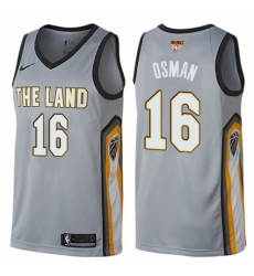 Youth Nike Cleveland Cavaliers #16 Cedi Osman Swingman Gray 2018 NBA Finals Bound NBA Jersey - City Edition