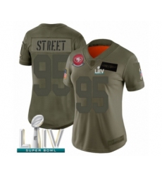 Women's San Francisco 49ers #95 Kentavius Street Limited Olive 2019 Salute to Service Super Bowl LIV Bound Football Jersey