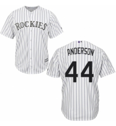 Men's Majestic Colorado Rockies #44 Tyler Anderson Replica White Home Cool Base MLB Jersey