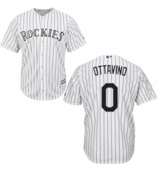 Youth Majestic Colorado Rockies #0 Adam Ottavino Replica White Home Cool Base MLB Jersey