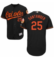 Men's Majestic Baltimore Orioles #25 Anthony Santander Black Alternate Flex Base Authentic Collection MLB Jersey