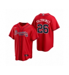 Youth Atlanta Braves #26 Mike Foltynewicz Nike Red 2020 Replica Alternate Jersey