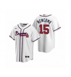 Women Atlanta Braves #15 Sean Newcomb Nike White 2020 Replica Home Jersey