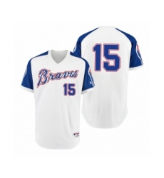 Youth Braves #15 Sean Newcomb White 1974 Turn Back the Clock Authentic Jersey