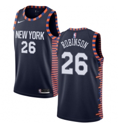 Youth Nike New York Knicks #26 Mitchell Robinson Swingman Navy Blue NBA Jersey - 2018 19 City Edition