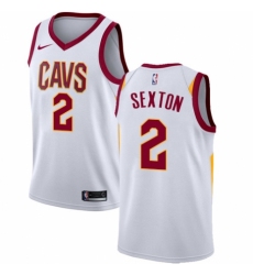 Men's Nike Cleveland Cavaliers #2 Collin Sexton Swingman White NBA Jersey - Association Edition