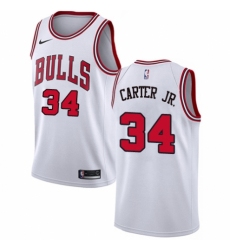 Men's Nike Chicago Bulls #34 Wendell Carter Jr. Authentic White NBA Jersey - Association Edition