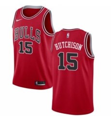 Youth Nike Chicago Bulls #15 Chandler Hutchison Swingman Red NBA Jersey - Icon Edition