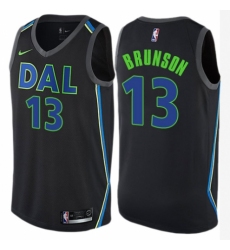 Women's Nike Dallas Mavericks #13 Jalen Brunson Swingman Black NBA Jersey - City Edition