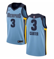 Men's Nike Memphis Grizzlies #3 Jevon Carter Authentic Light Blue NBA Jersey Statement Edition