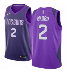 Youth Nike Phoenix Suns #2 Elie Okobo Swingman Purple NBA Jersey - City Edition