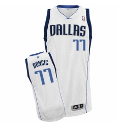 Men's Nike Dallas Mavericks #77 Luka Doncic Authentic White Home NBA Jersey - Association Edition
