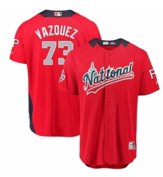Men's Majestic Pittsburgh Pirates #73 Felipe Vazquez Game Red National League 2018 MLB All-Star MLB Jersey