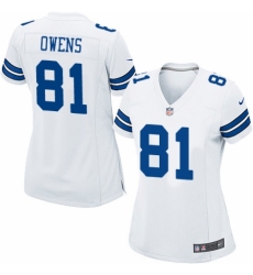 Women's Nike Dallas Cowboys #81 Terrell Owens Game White NFL Jersey