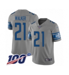 Youth Detroit Lions #21 Tracy Walker Limited Olive Camo Salute to Service Football Jersey