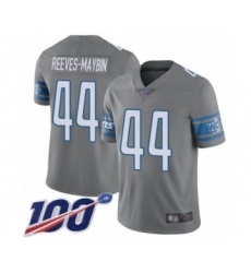 Youth Detroit Lions #47 Tracy Walker Limited Steel Rush Vapor Untouchable 100th Season Football Jersey