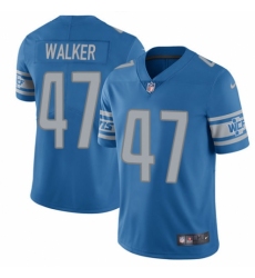 Youth Nike Detroit Lions #47 Tracy Walker Blue Team Color Vapor Untouchable Elite Player NFL Jersey