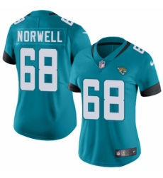 Women's Nike Jacksonville Jaguars #68 Andrew Norwell Black Alternate Vapor Untouchable Elite Player NFL Jersey