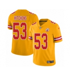 Women's Kansas City Chiefs #53 Anthony Hitchens Limited Gold Inverted Legend Football Jersey