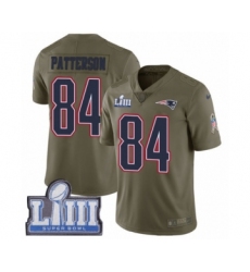 Men's Nike New England Patriots #84 Cordarrelle Patterson Limited Olive 2017 Salute to Service Super Bowl LIII Bound NFL Jersey