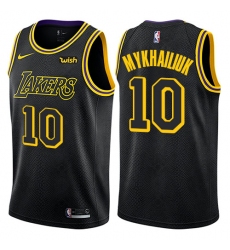 Women's Nike Los Angeles Lakers #10 Sviatoslav Mykhailiuk Swingman Black NBA Jersey - City Edition